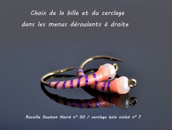 Larve de Chironome personnalisable Corps  Fluo Rose Coquille